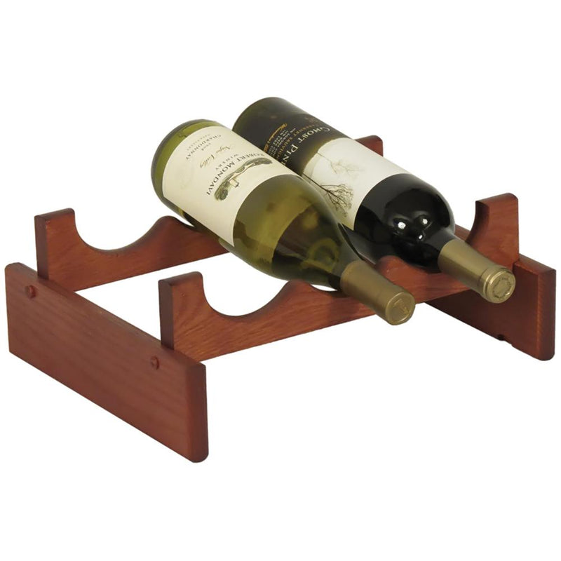 Wooden Mallet 3 Bottle Dakota Wine Rack Mahogany