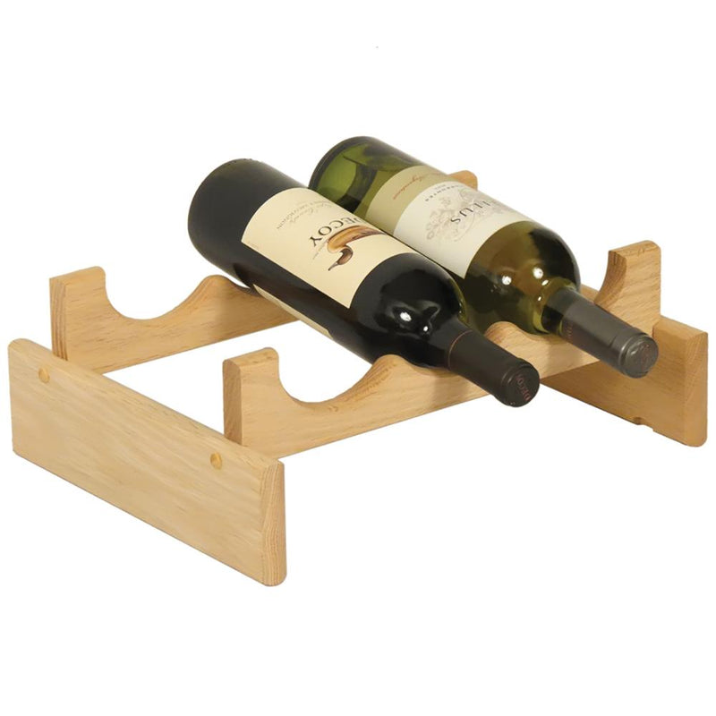 Wooden Mallet 3 Bottle Dakota Wine Rack Unfinished