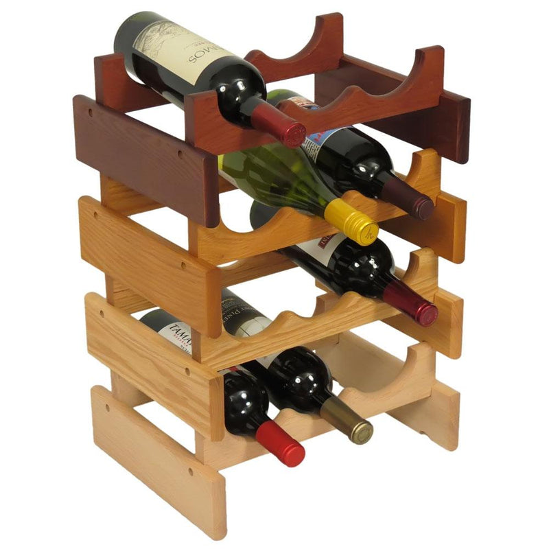 Wooden Mallet 6 Bottle Dakota Wine Rack Light Oak