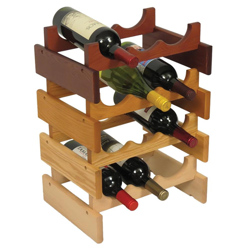 Wooden Mallet 6 Bottle Dakota Wine Rack Light Oak