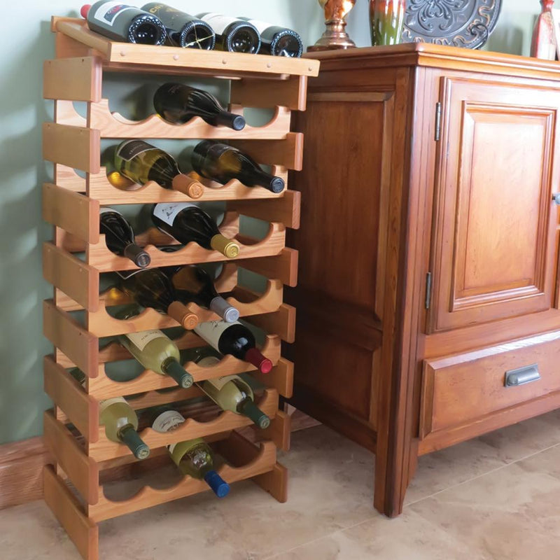 Wooden Mallet 6 Bottle Dakota Wine Rack Mahogany