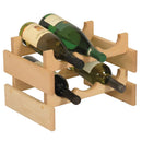 Wooden Mallet 6 Bottle Dakota Wine Rack Unfinished