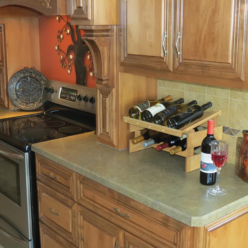 Wooden Mallet 6 Bottle Dakota Wine Rack Unfinished