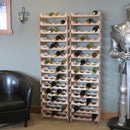 Wooden Mallet 6 Bottle Dakota Wine Rack Unfinished