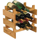 Wooden Mallet 9 Bottle Dakota Wine Rack Light Oak