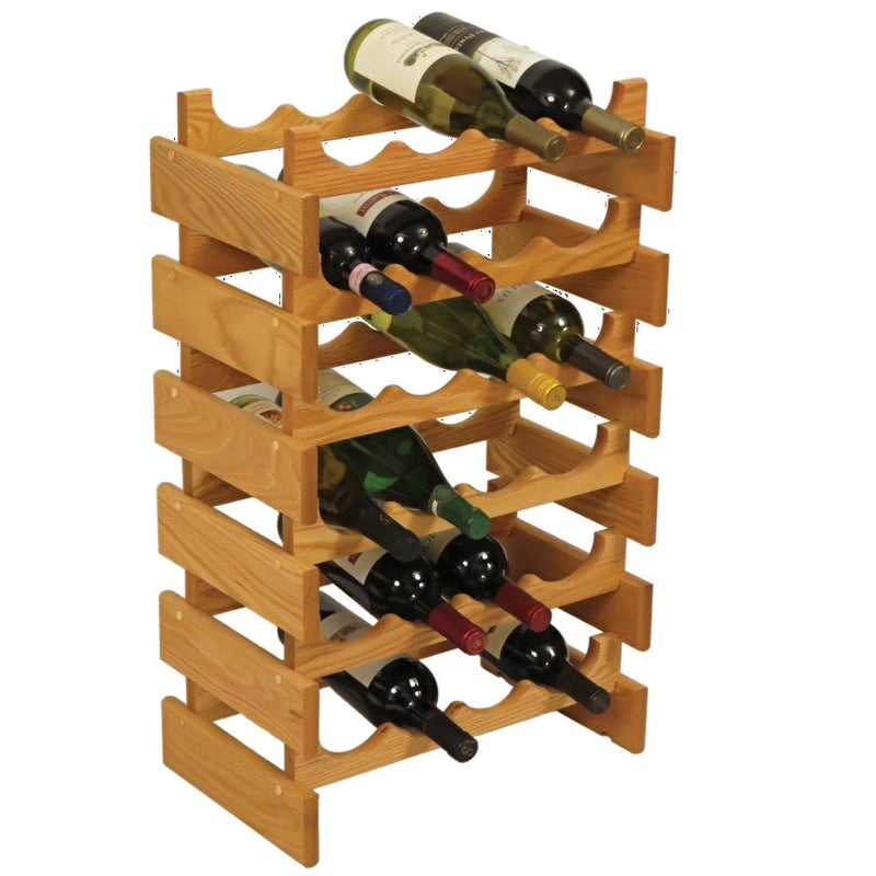 Wooden Mallet 24 Bottle Dakota Wine Rack Light Oak