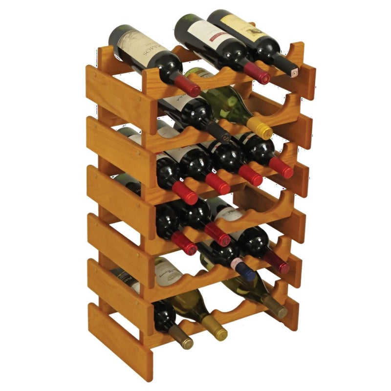 Wooden Mallet 24 Bottle Dakota Wine Rack Medium Oak