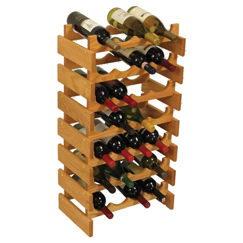 Wooden Mallet 28 Bottle Dakota Wine Rack Light Oak