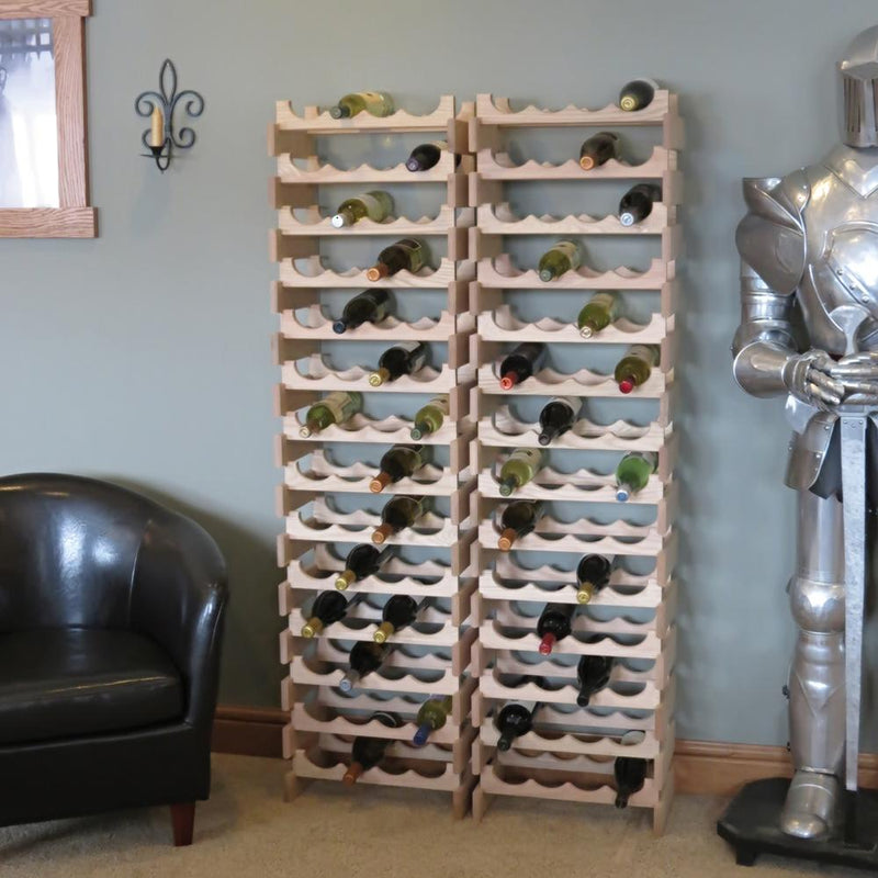 Wooden Mallet 6 Bottle Dakota Wine Rack with Display Top Medium Oak