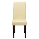 Flash Furniture Ivory Leather Upholstered Parsons Chair