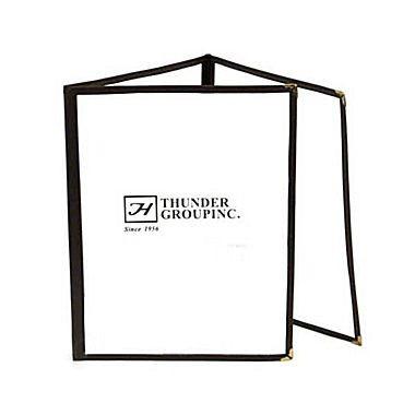Thunder Group PLMENU-3BL Triple Fold Menu Cover, 8 1/2" X 11" Black