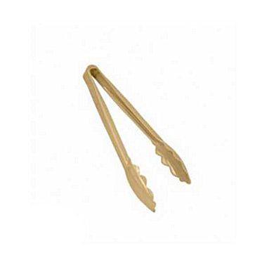 Thunder Group PLSGTG009BG 9" Beige Polycarbonate Scallop Grip Tong