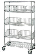 QUANTUM Mobile Wire Basket Unit, NSF, CHROME
