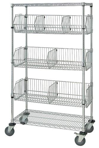 QUANTUM Mobile Wire Basket Unit, NSF, CHROME