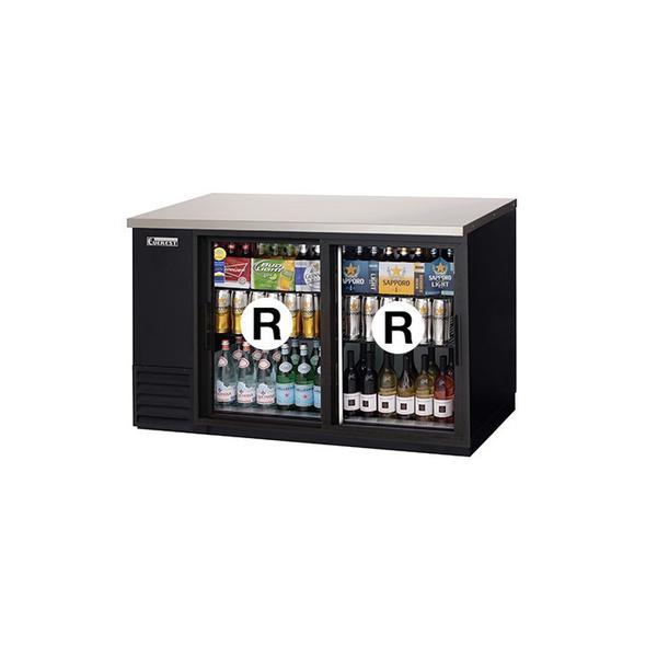 Everest EBB59G-SD Back Bar Cooler 2 Glass Slide Door Refrigerator 