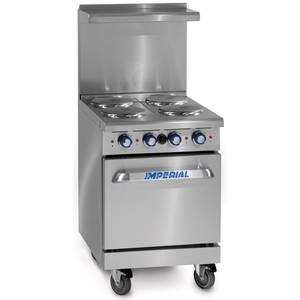 Imperial Range IR-4-E 24"Restaurant Range 4 Round Electric Burners - Standard Oven