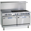 Imperial Range IR-6-G24 60" Restaurant Range 6 Gas Burner w/24" Griddle and 2 Ovens