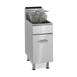 Imperial Range IFS-50-OP 50lb Stainless Steel Gas Open Pot Deep Fat Fryer