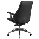 Flash Furniture Mid-Back Leather Executive Swivel Office Chair