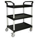 Thunder Group PLBC3316B 3-Tier 33" x 16'' Black Bus Cart
