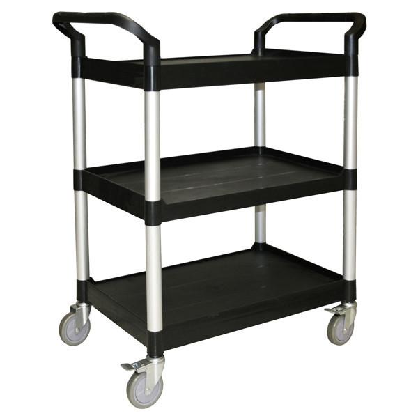 Thunder Group PLBC3316B 3-Tier 33" x 16'' Black Bus Cart