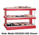 Hatco Glo-Ray® Designer 2 Shelf 18 Rod Countertop Horizontal Display Warmer Stainless Steel