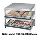 Hatco Glo-Ray® 2 Slant Shelves 16 Rod Countertop Merchandising Warmer Stainless Steel & Aluminum Construction