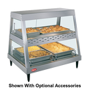 Hatco Glo-Ray® Countertop Heated Glass Display Case 32.5"W Dual Shelves Stainless Steel & Aluminum Construction