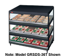 Hatco Glo-Ray® 3 Slant Shelves 15 Rod Countertop Merchandising Warmer Stainless Steel & Aluminum Construction