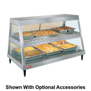 Hatco Glo-Ray® Countertop Heated Glass Display Case 45.5"W Dual Shelves Stainless Steel & Aluminum Construction