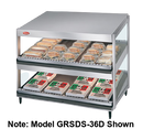 Hatco Glo-Ray® 2 Slant Shelves 10 Rod Countertop Merchandising Warmer Stainless Steel & Aluminum Construction