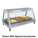 Hatco Glo-Ray® Countertop Heated Glass Display Case 45.5"W Single Shelf Stainless Steel & Aluminum Construction