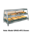 Hatco Glo-Ray® Countertop Heated Glass Display Case 58.5"W Single Shelf Stainless Steel & Aluminum Construction