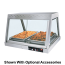 Hatco Glo-Ray® Countertop Heated Glass Display Case 32.5"W Single Shelf Stainless Steel & Aluminum Construction