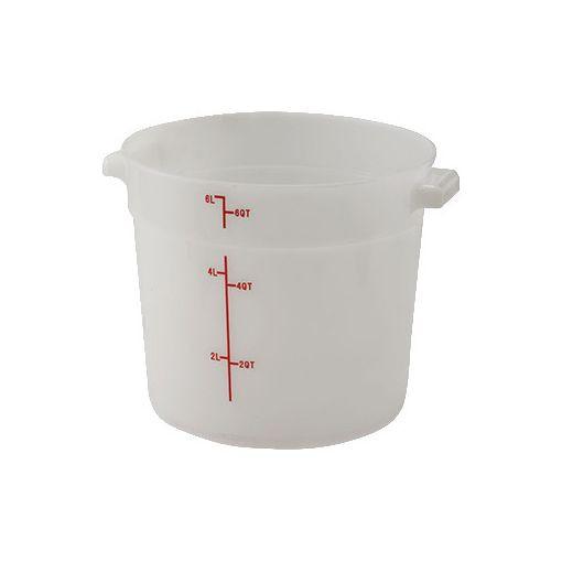 Winco PPRC-6W 6 Qt. White Food Storage Container