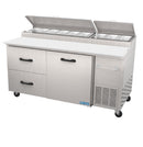 Pro Kold PPT-67-21 Single Door 2 Drawer  67" Pizza Prep Table