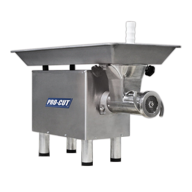 Pro-Cut KG-22W-SS Size 22 Meat Grinder - Large 30.2” x 16.1“ Feeding Pan, 1 HP, 120V, Single Phase