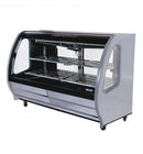 Pro-Kold DDC-80 Curved Glass 74" Refrigerated Deli Case - Available in White, Black or S/S Finish