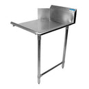 BK Resources BKCDT-36-R 36" Right Stainless Steel Clean Dish Table with Galvanized Legs