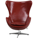 Flash Furniture Leather Egg Chair With Tilt-Lock Mechanism