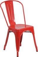 Flash Furniture Metal Indoor-Outdoor Stackable Chair