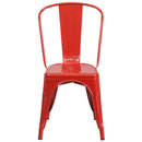 Flash Furniture Metal Indoor-Outdoor Stackable Chair