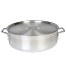 Thunder Group ALSKBP004 20 Qt Aluminum Brazier Pot & Lid Mirror Finish