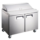 Sandwich Prep Table 48 inch 2 doors coldline SCL2-HC 48″ Bain Marie Mega Top SCLM2-HC