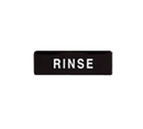 Winco SGN-327 Black 3" X 9" Information Sign with Symbol - Imprint "Rinse"