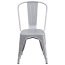Flash Furniture Metal Indoor-Outdoor Stackable Chair