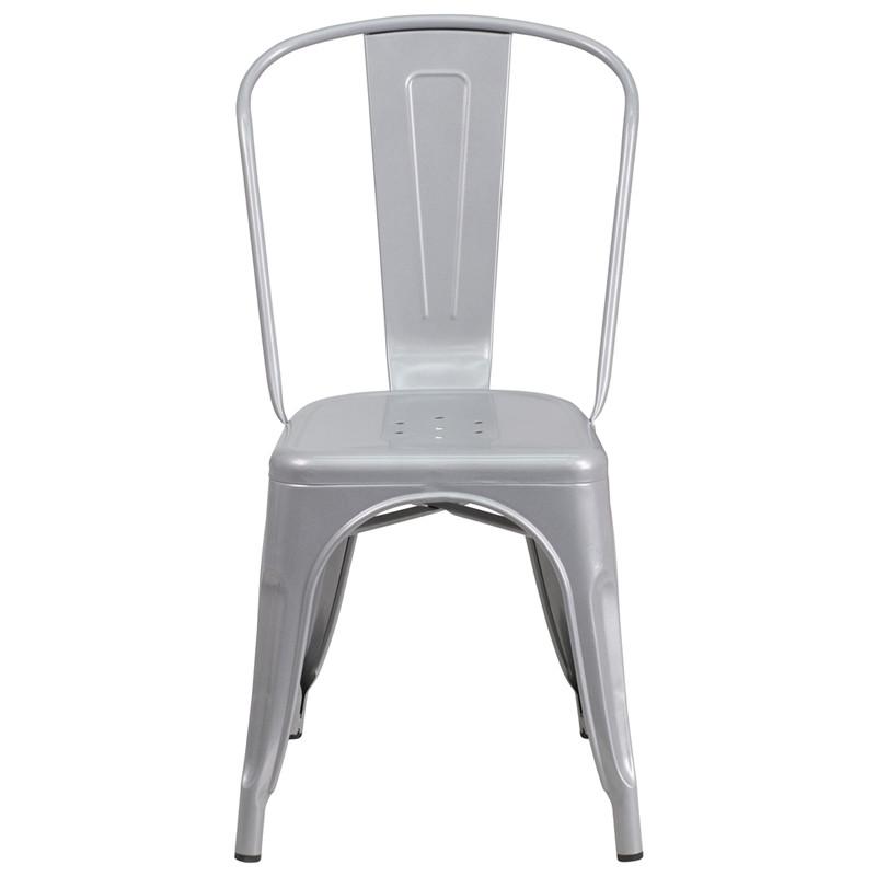 Flash Furniture Metal Indoor-Outdoor Stackable Chair