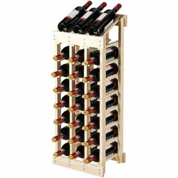 Wood Wine Rack Storage Display Shelf Free Standing