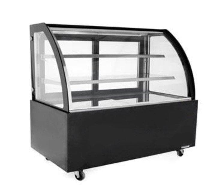 Suttonaire WDG156D Curved Glass 59" Refrigerated Pastry Display Case