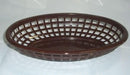 Tablecraft 1074BR 9" Oval Brown Plastic Basket
